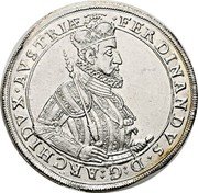 Austria Thaler (Ferdinand II Graz) KM# 187 FERDINANDVS D G ARCHIDVX AVSTRIÆ coin obverse