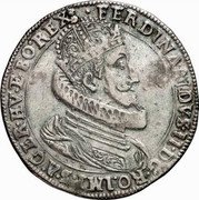 Austria Thaler Ferdinand II Klagenfurt ND KM# 244 FERDINANDVS II D G RO IMP S A GER HV ET BO REX coin obverse