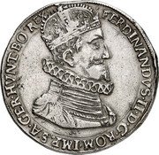 Austria Thaler Ferdinand II Klagenfurt 1620 KM# 266 FERDINANDVS II D G ROM IMP S A GER HVN ET BO REX coin obverse Austria Thaler Ferdinand II Klagenfurt 1620 KM# 266 FERDINANDVS II D G ROM IMP S A GER HVN ET BO REX coin obverse