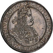 Austria Thaler (Leopold I Graz) KM# 1272 LEOPOLDVS D G ROM IM SE AV GE HVN BOH REX coin obverse