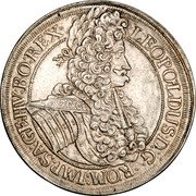 Austria Thaler (Leopold I Vienna) KM# 1275.3 LEOPOLDUS D G ROM IMP S A GE HV BO REX coin obverse Austria Thaler (Leopold I Vienna) KM# 1275.3 LEOPOLDUS D G ROM IMP S A GE HV BO REX coin obverse