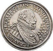 Austria Thaler Maximilian III Hall 1613 KM# 167 MAXIMILIANVS D G A RCH AV DVX BVRG STIR CARIN coin obverse Austria Thaler Maximilian III Hall 1613 KM# 167 MAXIMILIANVS D G A RCH AV DVX BVRG STIR CARIN coin obverse
