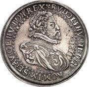 Austria Thaler (Rudolf II Hall) KM# 126.2 RVDOLPHVS II D G ROM IM SE AV GE HV BO REX 1611 coin obverse Austria Thaler (Rudolf II Hall) KM# 126.2 RVDOLPHVS II D G ROM IM SE AV GE HV BO REX 1611 coin obverse