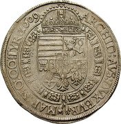 Austria Thaler Matthias II Vienna 1609 KM# 104 ARCHID AVS DVX BVR MAR MO CO TYR 1609 coin reverse Austria Thaler Matthias II Vienna 1609 KM# 104 ARCHID AVS DVX BVR MAR MO CO TYR 1609 coin reverse