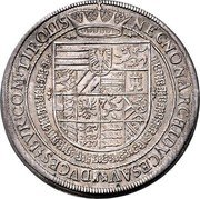 Austria Thaler Rudolf II Hall 1604 KM# 56.1 NECNON ARCHIDVCES AV DVCES BVR COM TIROLIS coin reverse