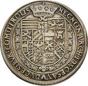 Austria Thaler Rudolf II Hall 1607 KM# 82 NECNON ARCHIDVCES AV DVCES BVR COM TIROLIS coin reverse