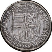 Austria Thaler Maximilian III Hall 1617 KM# 218.4 ET CARN MAG PRUSS ADM COM H ET TIROL coin reverse Austria Thaler Maximilian III Hall 1617 KM# 218.4 ET CARN MAG PRUSS ADM COM H ET TIROL coin reverse