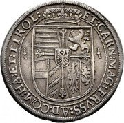 Austria Thaler Maximilian III Hall 1616 CO KM# 205.2 ET CARN MAG PRUSS AD COM HA ET TIROL coin reverse