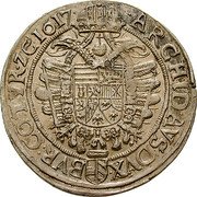 Austria Thaler (Matthias II Vienna) KM# 206 ARCHID AVS DVX BVR CO TYR ZC 1617 coin reverse
