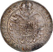 Austria Thaler (Matthias II) KM# 169 ARCHID AVS DVX BVR CO TYR ZCI 1614 coin reverse Austria Thaler (Matthias II) KM# 169 ARCHID AVS DVX BVR CO TYR ZCI 1614 coin reverse