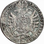 Austria Thaler Ferdinand II Klagenfurt ND KM# 244 ARCHI AVSTRIÆ ET CAR INTHIÆ DVX BVRG ZC coin reverse