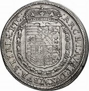 Austria Thaler (Ferdinand II Graz) KM# 521 ARCHI AVST DVX BVR STYRIÆ ETC coin reverse Austria Thaler (Ferdinand II Graz) KM# 521 ARCHI AVST DVX BVR STYRIÆ ETC coin reverse