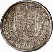 Austria Thaler (Ferdinand II St Veit) KM# 526 ARCHI AVS ET CARI NTHIÆ DVX BVR ETC coin reverse Austria Thaler (Ferdinand II St Veit) KM# 526 ARCHI AVS ET CARI NTHIÆ DVX BVR ETC coin reverse