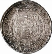 Austria Thaler (Ferdinand II Graz) KM# 628 ARCHI AVST DVX BVR STYRIÆ ETC coin reverse Austria Thaler (Ferdinand II Graz) KM# 628 ARCHI AVST DVX BVR STYRIÆ ETC coin reverse