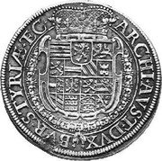 Austria Thaler (Ferdinand II Graz) KM# 749.1 ARCHI AVST DVX BVRG STYRIÆ ETC coin reverse Austria Thaler (Ferdinand II Graz) KM# 749.1 ARCHI AVST DVX BVRG STYRIÆ ETC coin reverse