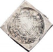 Austria Thaler Leopold V Klippe 1632 KM# 785 DVX BVR LAN ALS CO FER coin reverse Austria Thaler Leopold V Klippe 1632 KM# 785 DVX BVR LAN ALS CO FER coin reverse