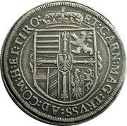 Austria Thaler Maximilian III Hall 1618 KM# 227.2 ET CARN MAG PRVSS AD COM H ET TYRO coin reverse Austria Thaler Maximilian III Hall 1618 KM# 227.2 ET CARN MAG PRVSS AD COM H ET TYRO coin reverse