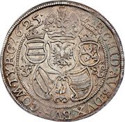 Austria Thaler (Ferdinand II Vienna) KM# 531 ARCHID AVS DVX BVR COM TYR C 1625 coin reverse Austria Thaler (Ferdinand II Vienna) KM# 531 ARCHID AVS DVX BVR COM TYR C 1625 coin reverse