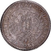 Austria Thaler Joseph I Vienna 1707 IMH KM# 1444 ARCHIDVX AVSTRIÆ DVX BVR COM TYROL coin reverse Austria Thaler Joseph I Vienna 1707 IMH KM# 1444 ARCHIDVX AVSTRIÆ DVX BVR COM TYROL coin reverse