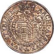 Austria Thaler (Leopold I Graz) KM# 1175 ARCHI AVS DVX BVR STYRIÆ ET coin reverse Austria Thaler (Leopold I Graz) KM# 1175 ARCHI AVS DVX BVR STYRIÆ ET coin reverse