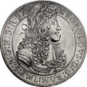 Austria Thaler Leopold I Hall 1679 KM# 1303.1 LEOPOLDVS D G ROM IMP S A G H B REX coin obverse Austria Thaler Leopold I Hall 1679 KM# 1303.1 LEOPOLDVS D G ROM IMP S A G H B REX coin obverse