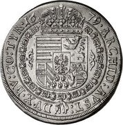 Austria Thaler Leopold I Hall 1679 KM# 1303.1 ARCHID AVST DVX BV CO TYR coin reverse Austria Thaler Leopold I Hall 1679 KM# 1303.1 ARCHID AVST DVX BV CO TYR coin reverse