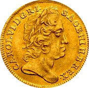 Austria 1/2 Ducat Charles VI 1732 KM# 1645 CAROL VI D G R I S A GE HI H B REX coin obverse Austria 1/2 Ducat Charles VI 1732 KM# 1645 CAROL VI D G R I S A GE HI H B REX coin obverse