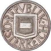 Austria 1/2 Schilling Coat of Arms 1925 KM# 2839 ·REPVBLIK· ŒSTERREICH coin obverse Austria 1/2 Schilling Coat of Arms 1925 KM# 2839 ·REPVBLIK· ŒSTERREICH coin obverse