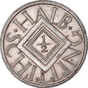 Austria 1/2 Schilling Coat of Arms 1925 KM# 2839 ·HALB· 1/2 SCHILLING 1926 coin reverse Austria 1/2 Schilling Coat of Arms 1925 KM# 2839 ·HALB· 1/2 SCHILLING 1926 coin reverse