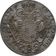 Austria 1/2 Thaler Francis I 1749 GR KM# 2035 IN TE DOMINE SPERAVI coin reverse Austria 1/2 Thaler Francis I 1749 GR KM# 2035 IN TE DOMINE SPERAVI coin reverse