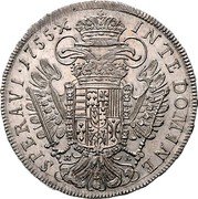 Austria 1/2 Thaler Franz I 1755 HA KM# 2036 IN TE DOMINE SPERAVI coin reverse Austria 1/2 Thaler Franz I 1755 HA KM# 2036 IN TE DOMINE SPERAVI coin reverse