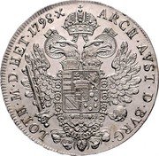 Austria 1/2 Thaler Franz II 1798 A KM# A2149 ARCH AVST D BVRG LOTH M D HET coin reverse Austria 1/2 Thaler Franz II 1798 A KM# A2149 ARCH AVST D BVRG LOTH M D HET coin reverse