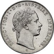 Austria 1/2 Thaler Franz I 1856 A KM# 2228.2 FRANC IOS I D G AVSTRIAE IMPERATOR coin obverse Austria 1/2 Thaler Franz I 1856 A KM# 2228.2 FRANC IOS I D G AVSTRIAE IMPERATOR coin obverse
