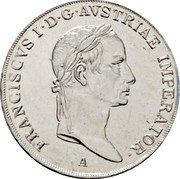 Austria 1/2 Thaler Franz I 1831 A KM# 2155 FRANCISCVS I. D. G. AVSTRIAE IMPERATOR coin obverse Austria 1/2 Thaler Franz I 1831 A KM# 2155 FRANCISCVS I. D. G. AVSTRIAE IMPERATOR coin obverse
