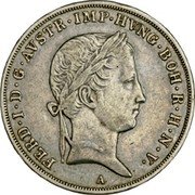 Austria 1/2 Thaler (Ferdinand I) KM# 2225 FERD•I•D•G•AVSTR•IMP•HVNG•BOH•R•H•N•V• A coin obverse Austria 1/2 Thaler (Ferdinand I) KM# 2225 FERD•I•D•G•AVSTR•IMP•HVNG•BOH•R•H•N•V• A coin obverse