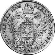 Austria 1/2 Thaler (Franz II) KM# 2150 GERM HVN BOH REX A A D LOTH VEN SAL coin reverse Austria 1/2 Thaler (Franz II) KM# 2150 GERM HVN BOH REX A A D LOTH VEN SAL coin reverse