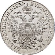 Austria 1/2 Thaler Franz I 1831 A KM# 2155 HVN.BOH.GAL.LOMB.ET VEN.-GAL.LOD.IL.REX. A.A. coin reverse Austria 1/2 Thaler Franz I 1831 A KM# 2155 HVN.BOH.GAL.LOMB.ET VEN.-GAL.LOD.IL.REX. A.A. coin reverse