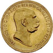 Austria 10 Corona 60th Anniversary of the Reign of Franz Joseph I 1908 KM# 2810 FRANC·IOS·I·D·G·IMP·AUSTR·REX BOH·GAL·ILL·ETC·ET AP·REX HUNG· coin obverse Austria 10 Corona 60th Anniversary of the Reign of Franz Joseph I 1908 KM# 2810 FRANC·IOS·I·D·G·IMP·AUSTR·REX BOH·GAL·ILL·ETC·ET AP·REX HUNG· coin obverse