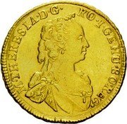 Austria 10 Ducat Maria Theresa 1748 KM# 1767 M THERESIA D G RO I GE HU BO REG coin obverse