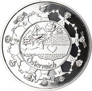 Austria 10 Euro Austria as a whole 2016 Proof KM# 3257a REPUBLIK ÖSTERREICH 10 EURO 2016 coin obverse