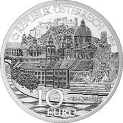 Austria 10 Euro (Austrian States - Salzburg) KM# 3232a REPUBLIK ÖSTERREICH 2014 10 EURO SALZBURG coin obverse Austria 10 Euro (Austrian States - Salzburg) KM# 3232a REPUBLIK ÖSTERREICH 2014 10 EURO SALZBURG coin obverse