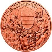Austria 10 Euro Austria as a whole 2016 KM# 3257 REPUBLIK ÖSTERREICH 10 EURO 2016 coin obverse