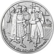 Austria 10 Euro (Richard the Lionheart in Durnstein) KM# 3180 GEFANGENNAHME VON RICHARD LÖWENHERZ coin reverse Austria 10 Euro (Richard the Lionheart in Durnstein) KM# 3180 GEFANGENNAHME VON RICHARD LÖWENHERZ coin reverse