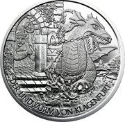 Austria 10 Euro (The Lindwurm at Klagenfurt) KM# 3197 DER LINDWURM IN KLAGENFURT coin reverse Austria 10 Euro (The Lindwurm at Klagenfurt) KM# 3197 DER LINDWURM IN KLAGENFURT coin reverse