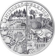 Austria 10 Euro (Niederosterreich) KM# 3221a NIEDERÖSTERREICH coin reverse Austria 10 Euro (Niederosterreich) KM# 3221a NIEDERÖSTERREICH coin reverse