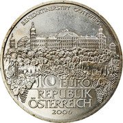 Austria 10 Euro Gottweig Abbey 2006 KM# 3137 BENEDIKTINERSTIFT GOTTWEIG 10 EURO REPUBLIK ÖSTERREICH 2006 coin obverse Austria 10 Euro Gottweig Abbey 2006 KM# 3137 BENEDIKTINERSTIFT GOTTWEIG 10 EURO REPUBLIK ÖSTERREICH 2006 coin obverse