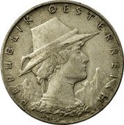 Austria 10 Groschen Woman of Tyrol 1925 KM# 2838 REPUBLIK OESTERREICH H∙ZITA coin obverse Austria 10 Groschen Woman of Tyrol 1925 KM# 2838 REPUBLIK OESTERREICH H∙ZITA coin obverse