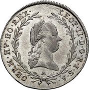 Austria 10 Kreuzer Leopold II 1791 A KM# 2096 LEOP II D G R I S A GERM HV BO REX coin obverse Austria 10 Kreuzer Leopold II 1791 A KM# 2096 LEOP II D G R I S A GERM HV BO REX coin obverse