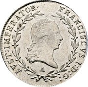 Austria 10 Kreuzer (Franz I) KM# 2132 FRANCISCVS I:D:G: AVST: IMPERATOR . coin obverse Austria 10 Kreuzer (Franz I) KM# 2132 FRANCISCVS I:D:G: AVST: IMPERATOR . coin obverse