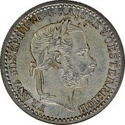 Austria 10 Kreuzer Franz Joseph I 1867 A KM# 2205 FRANZ JOSEPH I·V·G·G KAISER V·OESTERREICH coin obverse Austria 10 Kreuzer Franz Joseph I 1867 A KM# 2205 FRANZ JOSEPH I·V·G·G KAISER V·OESTERREICH coin obverse